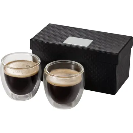 Boda 2-piece glass espresso cup set - PF Concept promotional product, branded with your logo