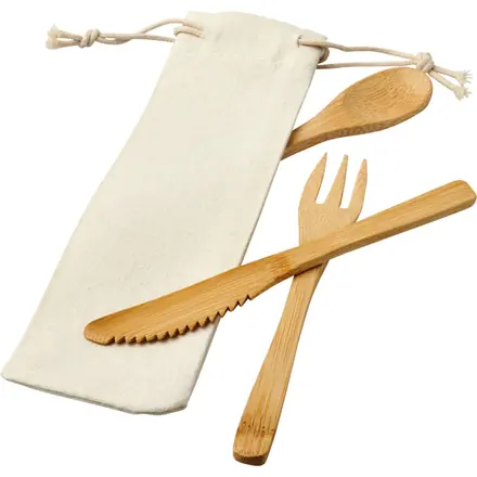 Celuk bamboo cutlery set - PF Concept promotional product, branded with your logo