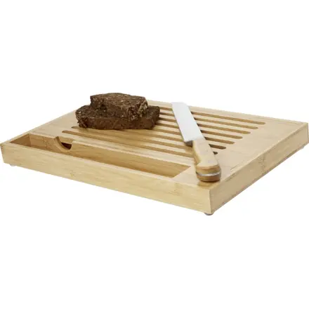 Pao bamboo cutting board with knife - PF Concept promotional product, branded with your logo