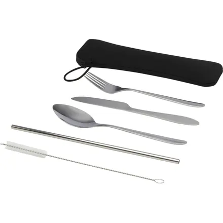 Sheen 5-piece stainless steel cutlery set - PF Concept promotional product, branded with your logo