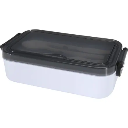 Snappy 1000 ml lunch box and cutlery set - PF Concept promotional product, branded with your logo