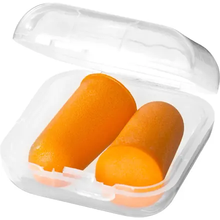 Traveler earplugs with travel case - PF Concept promotional product, branded with your logo