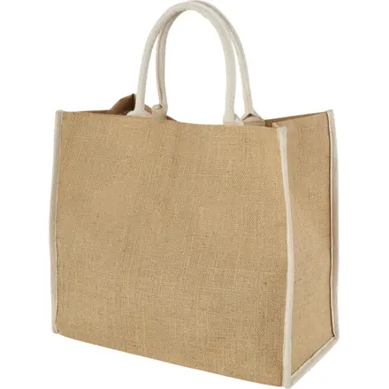Harry coloured edge jute tote bag 25L - PF Concept promotional product, branded with your logo