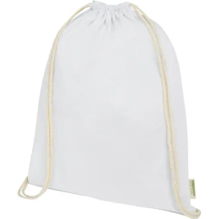 Orissa 140 g/m² organic cotton drawstring bag 5L - PF Concept promotional product, branded with your logo