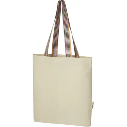 Rainbow 180 g/m² recycled cotton tote bag 5L - PF Concept promotional product, branded with your logo