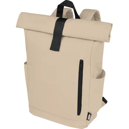 Byron 15.6" GRS RPET roll-top backpack 18L - PF Concept promotional product, branded with your logo