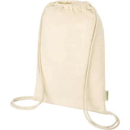 Odisha 100 g/m² OCS organic drawstring bag 5L - PF Concept promotional product, branded with your logo