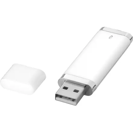 Flat 4GB USB flash drive - PF Concept promotional product, branded with your logo