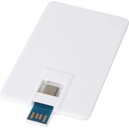 Duo slim 32GB USB drive with Type-C and USB-A 3.0 - PF Concept promotional product, branded with your logo