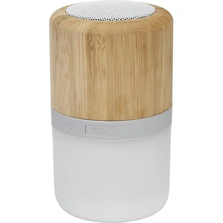 Aurea bamboo Bluetooth speaker with light - PF Concept promotional product, branded with your logo