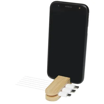 Edulis bamboo cable manager - PF Concept promotional product, branded with your logo