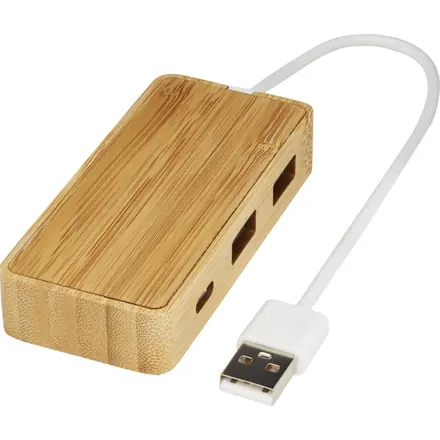 Tapas bamboo USB hub - PF Concept promotional product, branded with your logo