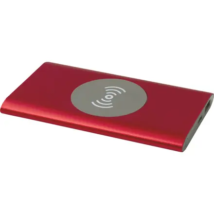 Juice 4000 mAh Type-C recycled aluminium wireless power bank - PF Concept promotional product, branded with your logo