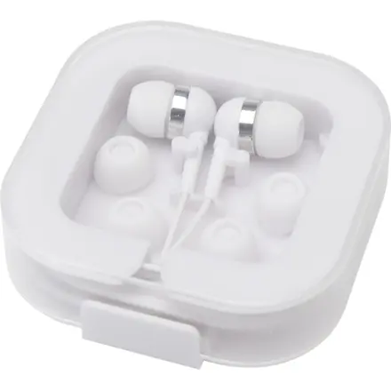 Dofida wired Type-C earbuds with recycled plastic storage box - branded promotional product