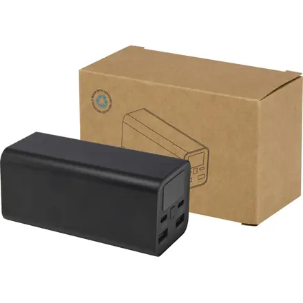 Acamar 20.000 mAh 70W recycled aluminium laptop power bank - PF Concept promotional product, branded with your logo
