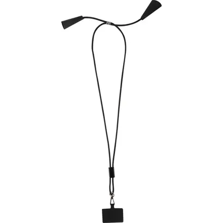Funi recycled plastic smartphone lanyard with built-in data sync and 100W fast charge 5-in-1 cable - PF Concept promotional product, branded with your logo