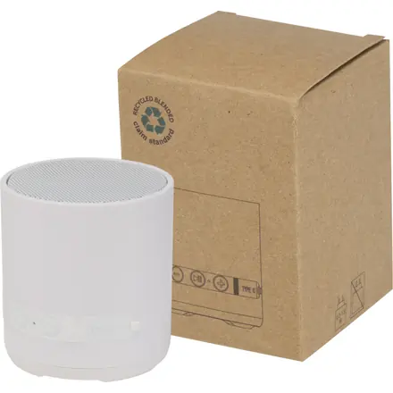 Hunor 3W recycled plastic wireless speaker - PF Concept promotional product, branded with your logo
