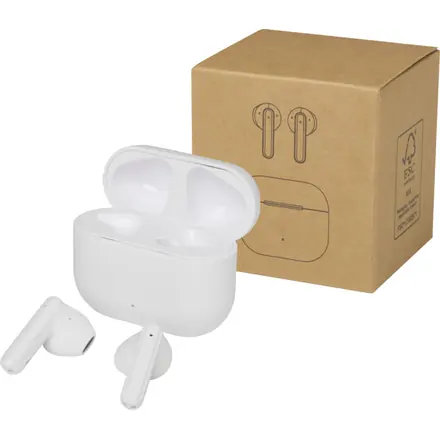 Altais recycled plastic True Wireless Bluetooth earbuds - PF Concept promotional product, branded with your logo