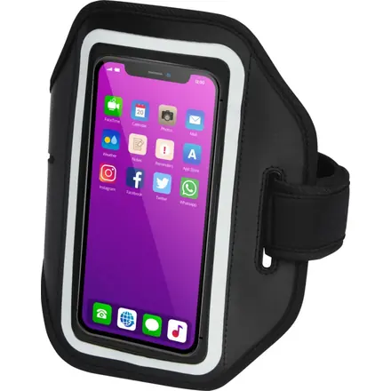 Haile reflective smartphone bracelet with transparent cover - PF Concept promotional product, branded with your logo