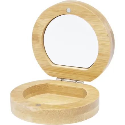Afrodit bamboo pocket mirror - PF Concept promotional product, branded with your logo