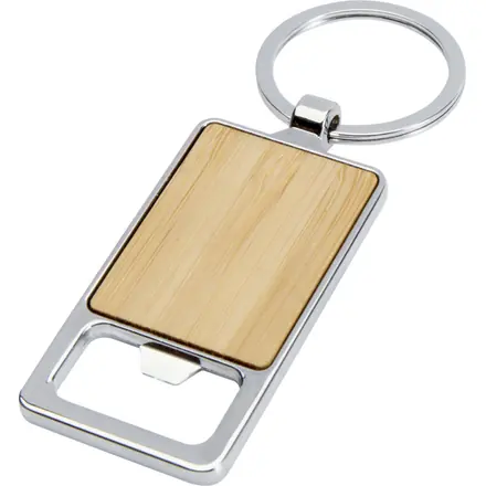 Snapper bamboo keychain with bottle opener - PF Concept promotional product, branded with your logo