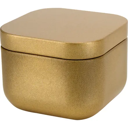 Candela in scatola di latta quadrata all'aroma di vaniglia Tindra - PF Concept promotional product, branded with your logo