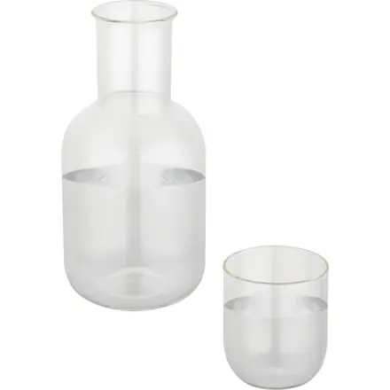 Amelie glass carafe and cup set with matt finish - PF Concept promotional product, branded with your logo