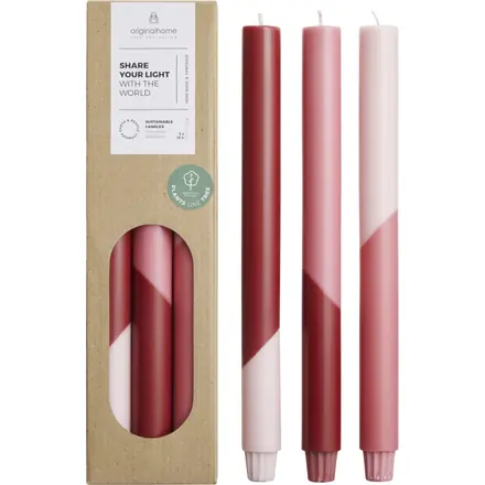 Originalhome Eden diagonal candles - set of 3 - PF Concept promotional product, branded with your logo