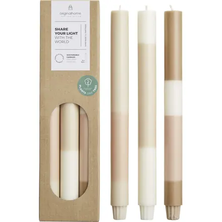 Originalhome layered limestone candles - set of 3 - PF Concept promotional product, branded with your logo