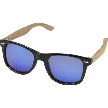 Hiru rPET/wood mirrored polarized sunglasses in gift box - PF Concept promotional product, branded with your logo