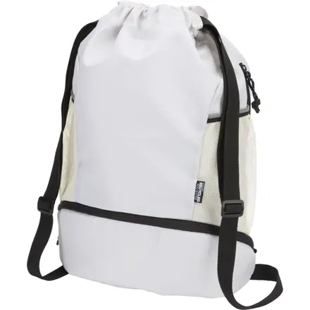 Varyon GRS recycled sports drawstring bag with bottom compartment 18L - PF Concept promotional product, branded with your logo