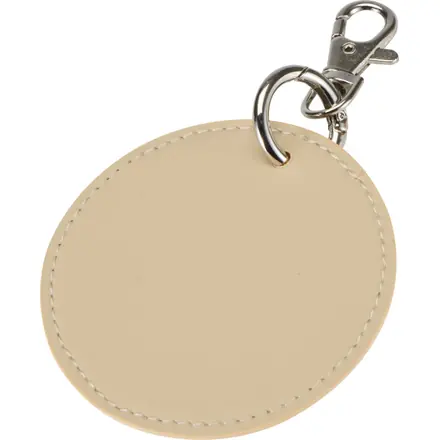 Portachiavi con charm a forma rotonda in materiale riciclato certificato GRS Resi Plus - PF Concept promotional product, branded with your logo