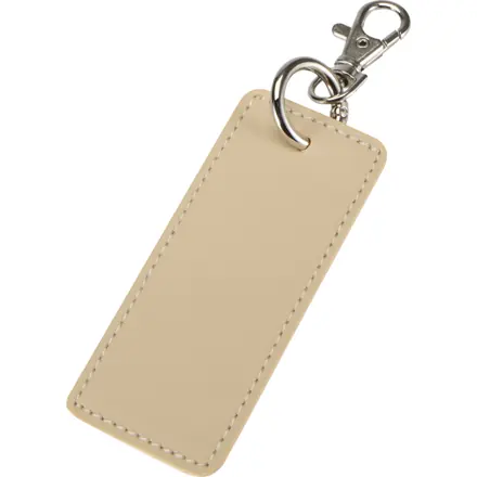 Portachiavi con charm a forma rettangolare in materiale riciclato certificato GRS Resi Plus - PF Concept promotional product, branded with your logo