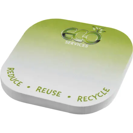 Sticky-Mate® square-shaped recycled sticky notes with rounded corners - PF Concept promotional product, branded with your logo