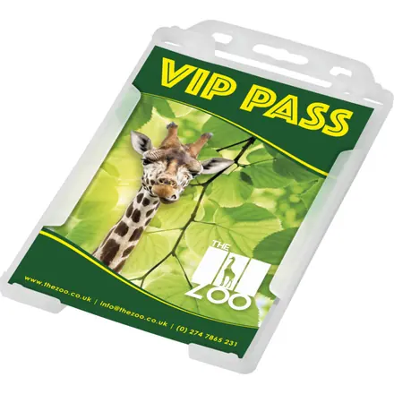 Pierre recycled plastic card holder - PF Concept promotional product, branded with your logo