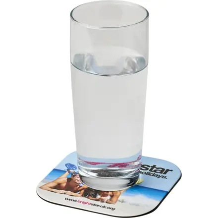 Brite-Mat® square coaster - PF Concept promotional product, branded with your logo