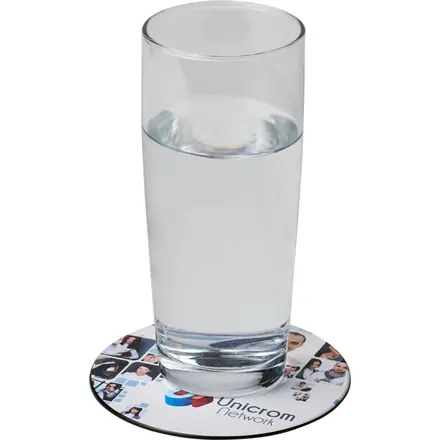 Brite-Mat® round coaster - PF Concept promotional product, branded with your logo