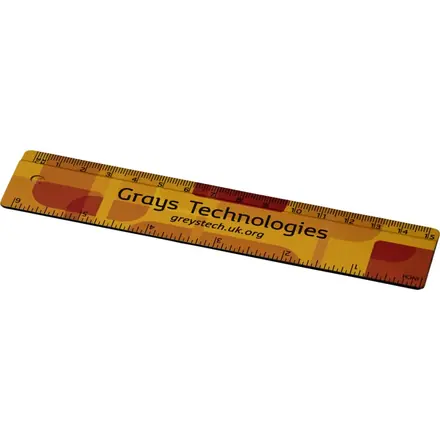 Terran 15 cm ruler from 100% recycled plastic - PF Concept promotional product, branded with your logo
