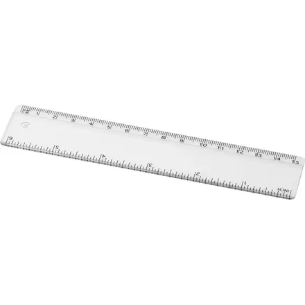 Renzo 15 cm plastic ruler - PF Concept promotional product, branded with your logo