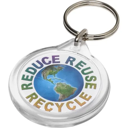 Orb I7 round keychain - PF Concept promotional product, branded with your logo