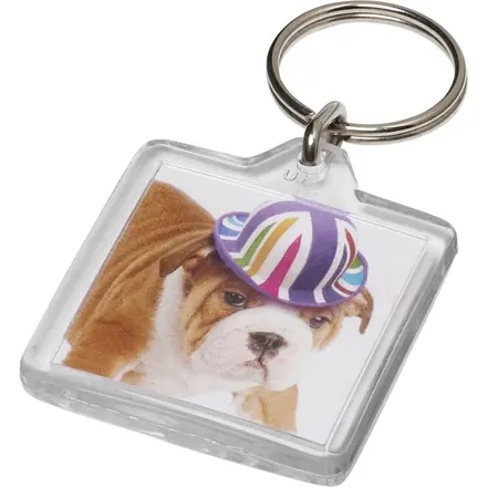 Vial U1 square keychain - PF Concept promotional product, branded with your logo