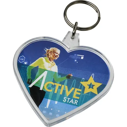 Combo heart-shaped keychain - PF Concept promotional product, branded with your logo