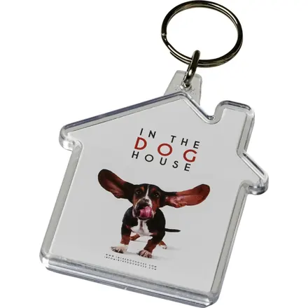 Combo house-shaped keychain - PF Concept promotional product, branded with your logo