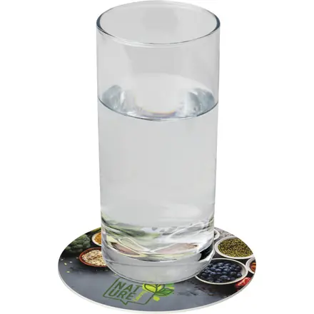 Sottobicchiere rotondo Lumin - PF Concept promotional product, branded with your logo