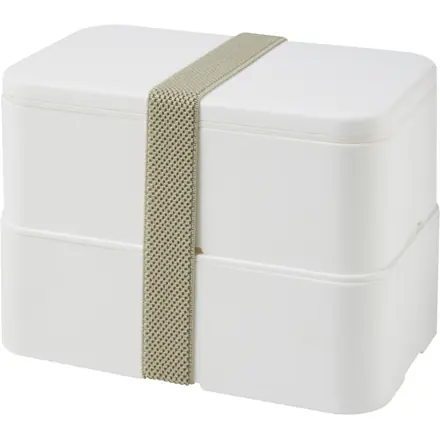 Portavivande a doppio scomparto 700+700 ml MIYO POP - PF Concept promotional product, branded with your logo