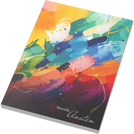 Blocco note formato A5 con copertina morbida e 100 fogli Novella Austen - PF Concept promotional product, branded with your logo