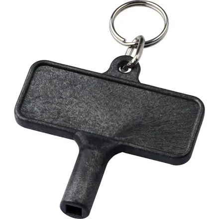 Largo plastic radiator key with keychain - PF Concept promotional product, branded with your logo