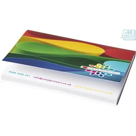 Sticky-Mate® A7 soft cover sticky notes 100x75mm - PF Concept promotional product, branded with your logo