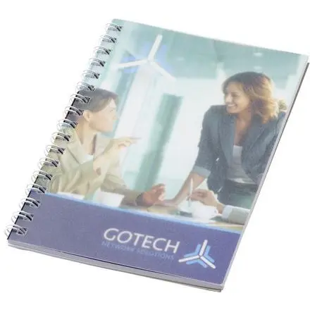 Desk-Mate® spiral A6 notebook PP cover - PF Concept promotional product, branded with your logo