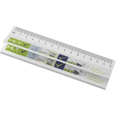 Sticky-Mate® recycled sticky notes with printed 15 cm ruler - PF Concept promotional product, branded with your logo